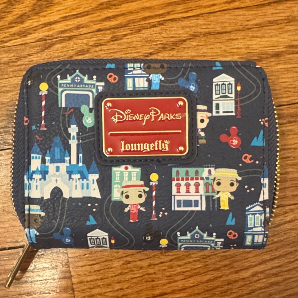 Disney Parks Loungefly Dapper Dans Funko Main Street Mini Zip Wallet NWOT